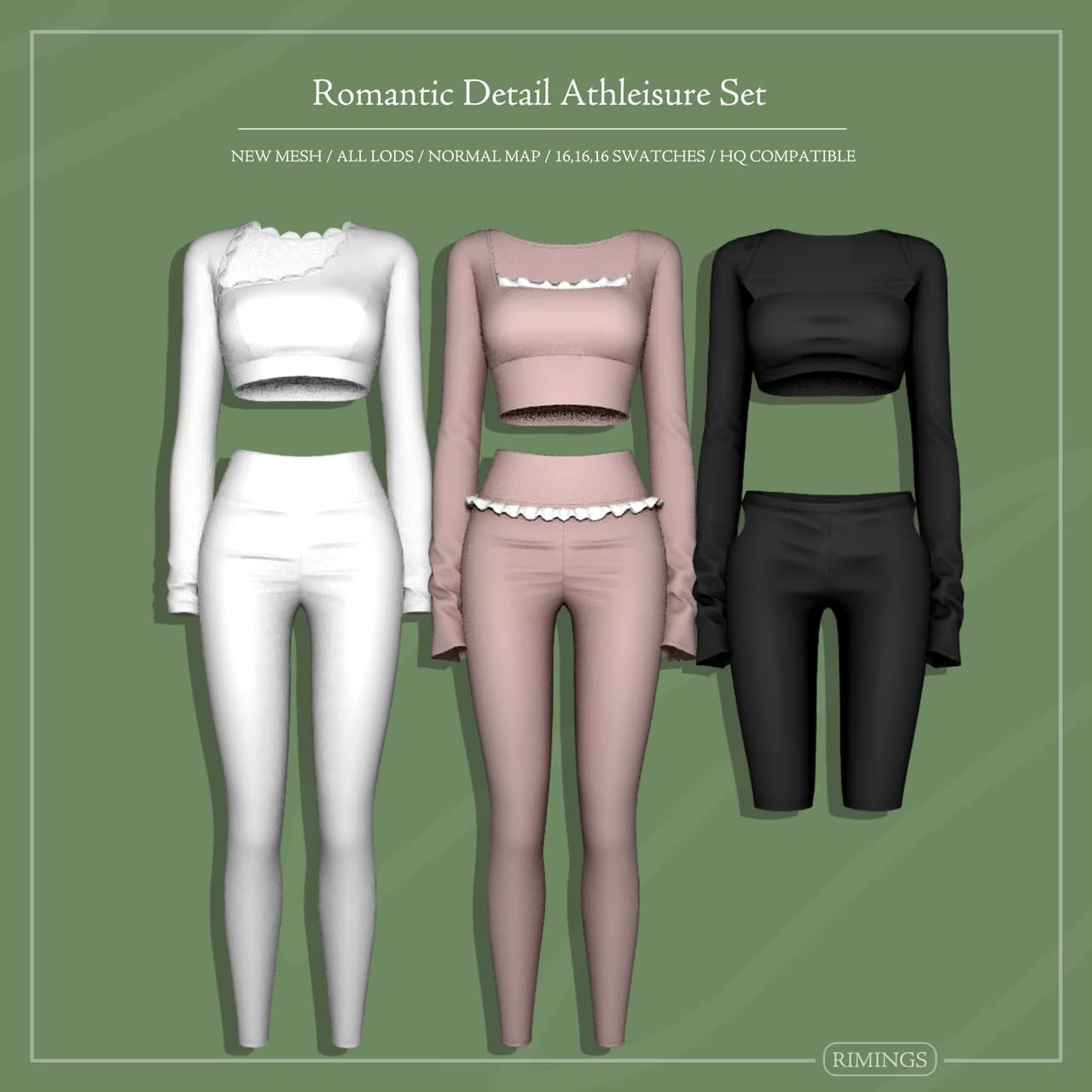 Сет одежды Romantic Detail Athleisure Set
